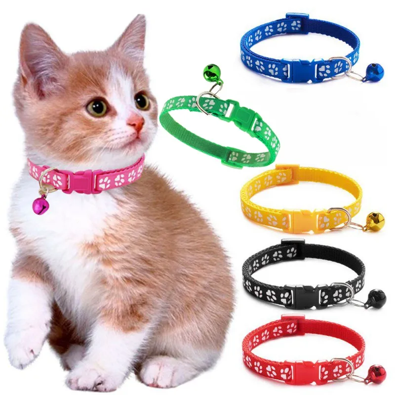Adjustable Cat Collar with Bell – Suitable for Cats and Small Dogs