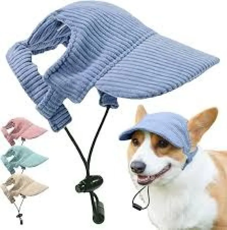 Adjustable Dog Hat with Ear Holes – Pet Fisherman Cap for Dogs & Cats